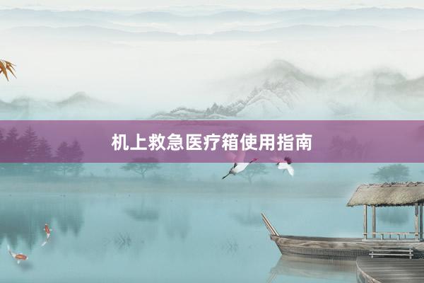 机上救急医疗箱使用指南
